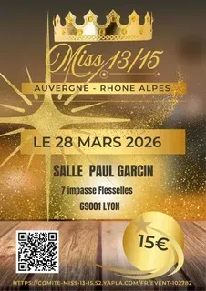 Election Miss 13/15 Auvergne - Rhône - Alpes 2026